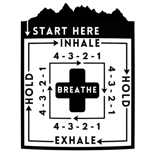 Peak Support - Box Breathing Temporary Tattoos, Set of 4 (3" x 3")